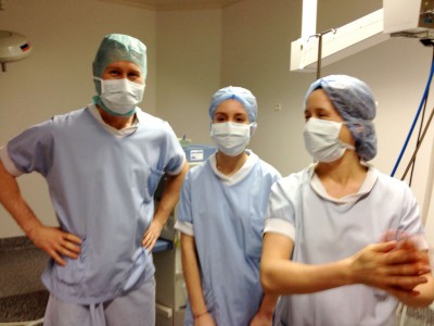 Au bloc chirurgical avec le Dr Leininger